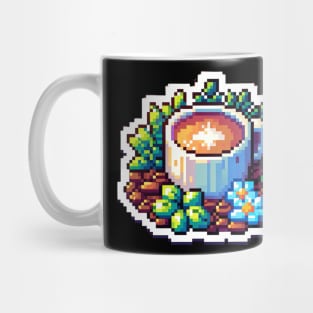 Coffee Vintage Bean Pixel Art Retro Food Since Mug